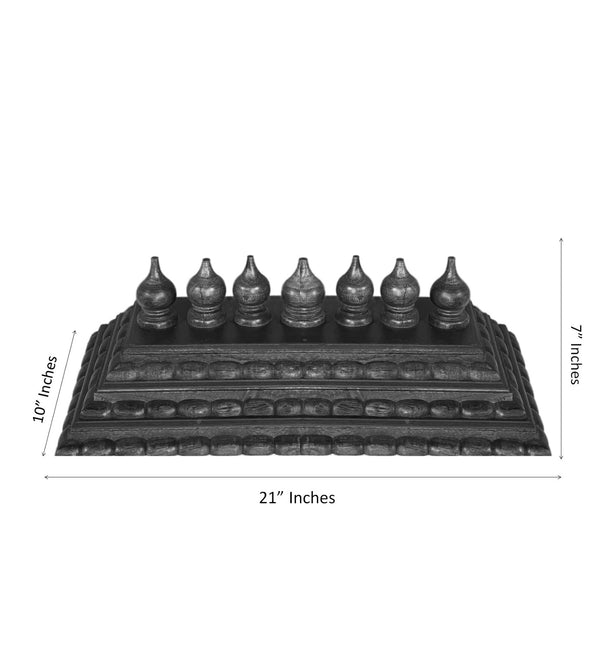Wall Mounted Wooden Gopuram and Pooja Shelf for Home | Ganesh Chaturthi Special