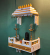 Wall Mounted Wooden Gopuram and Pooja Shelf for Home | Griha pravesh Special - D DASS Store