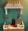Wall Mounted Wooden Gopuram and Pooja Shelf for Home | Griha pravesh Special - D DASS Store