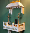 White Wall Mounted Wooden Gopuram and Pooja Shelf for Home | Festive Special - D DASS Store