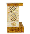 RED Gold Hand Painted Wooden LED Pooja Mandir