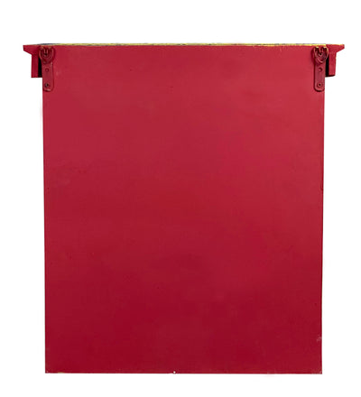 RED Hand Painted Wooden LED Pooja Mandir - D'DASS Store