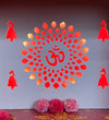 RED Hand Painted Wooden LED Pooja Mandir