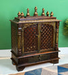 Big Sheesham Copper Wooden MDF Pooja Temple For Office | DDASSM11BIG - D DASS Store