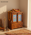 South Indian Style Solid Sheesham Wood Pooja Mandapam | DDASSMANDAP113