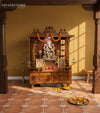 South Indian Style Solid Sheesham Wood Pooja Mandapam | DDASSMANDAP133 - D'DASS Store