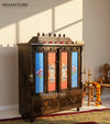 South Indian Style Shrinathji Solid Sheesham Wood Pooja Mandapam | DDASSMANDAP139 - D'DASS Store