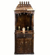 sri meenakshi temple - 90" South Indian Style Saagwan Sheesham Wood Pooja Mandap | DDASSMANDAP147 - D'DASS Store