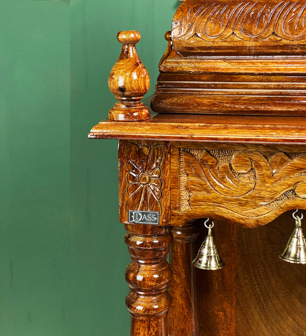 Ganesh chaturthi utsav - 51" South Indian Style Saagwan Sheesham Wood Pooja Mandap |DDASSMANDAP150 - D DASS Store
