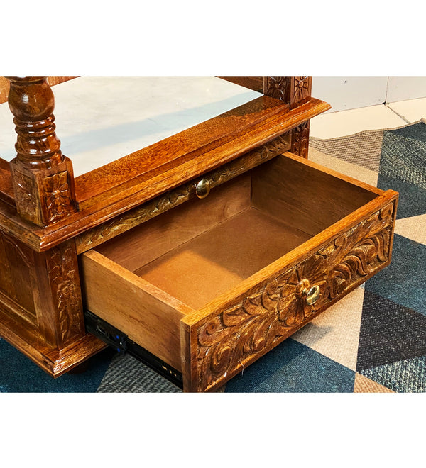 Ganesh chaturthi utsav - 51" South Indian Style Saagwan Sheesham Wood Pooja Mandap |DDASSMANDAP150 - D DASS Store
