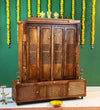 Shri Ram Jaanki Darbar Temple - South Indian Style Solid Sheesham Wood Pooja Mandir - D'DASS Store
