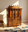 South Indian Style Solid Sheesham Wood Pooja Mandapam with Door | DDASSMANDAP177 - D'DASS Store