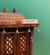 South Indian Style Solid Sheesham Wood Pooja Mandapam with Door | DDASSMANDAP177 - D'DASS Store