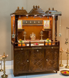 Sri Varah Solid Sheesham Wood Pooja Mandapam with Storage | DDASSMANDAP179