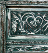 Rustic Green Wooden Hand Carved Dresser & Wall Mirror | DDASSMR238 - D'DASS Store