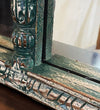 Rustic Green Wooden Hand Carved Dresser & Wall Mirror | DDASSMR238