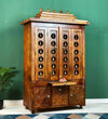 Handcarved South Indian Style Solid Sheesham Wood Pooja Mandapam | DDASSMANDAP104 - D'DASS Store