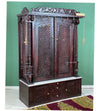 South Indian Style Solid Sheesham Wood Pooja Mandapam with Gopuram | Pooja room designs - D'DASS Store