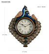 16" Decorative Ethnic Wooden Peacock Painted Wall Clock for Home | House Warming Gift - D'DASS Store