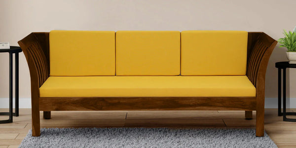 Solid Wood Single 3 Seater Sofa - D'DASS Store