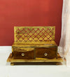 Floor Rested Solid Sheesham Wooden Home Temple Puja Chowki | Ganesh Chaturthi Puja - D'DASS Store