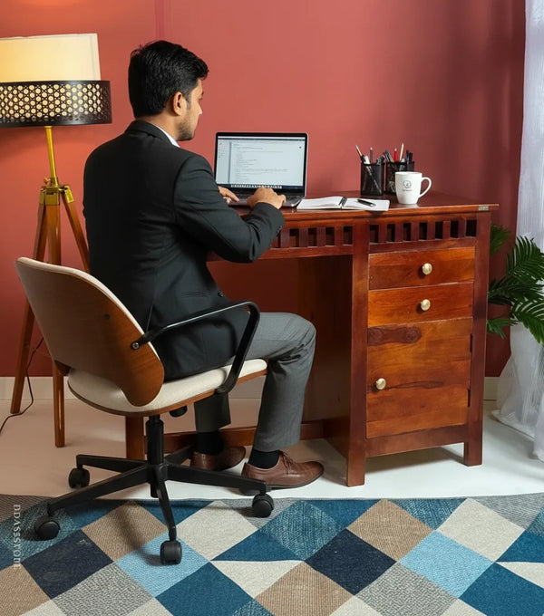 HandCrafted Solid Wood Study & Office table - D'DASS Store