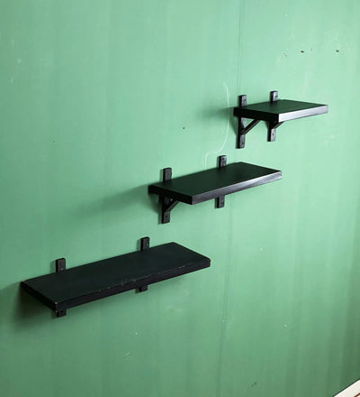 Walnut Finish Wooden Wall Shelf (Set Of 3) - D'DASS Store