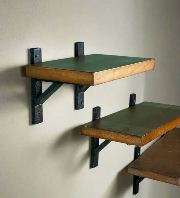 Honey Finish Wooden Wall Shelf (Set Of 3) - D'DASS Store