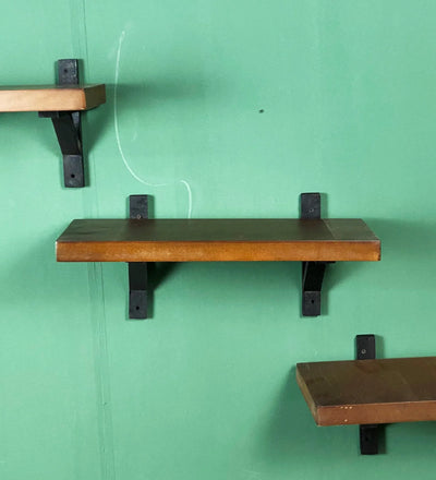 Honey Finish Wooden Wall Shelf (Set Of 3) - D'DASS Store