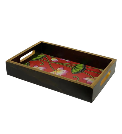 Lotus Wooden Pooja Tray & Thali for Home Temple - D'DASS Store