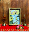 Yellow Kamdhenu Wooden Pooja Tray & Thali for Home Temple