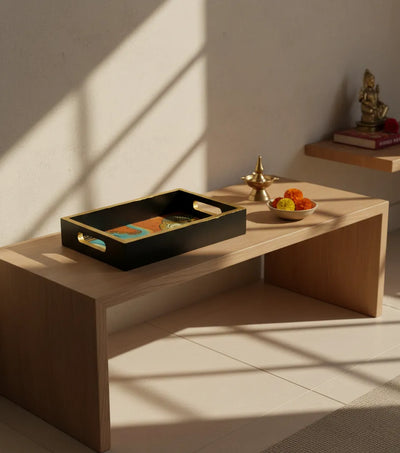 Elephant Wooden Pooja Tray & Thali for Home Temple - D'DASS Store