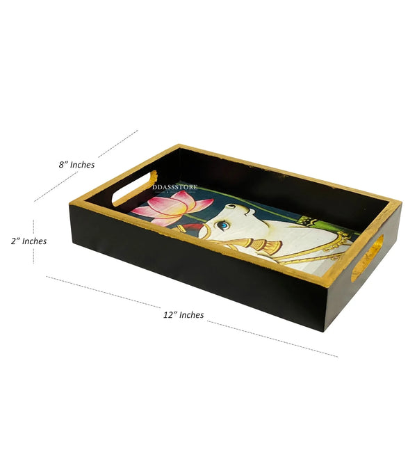 Kamdhenu Wooden Pooja Tray & Thali for Home Temple - D'DASS Store