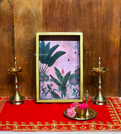 Madurai Wooden Pooja Tray & Thali for Home Temple - D'DASS Store