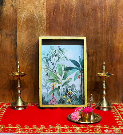 Forest Wooden Pooja Tray & Thali for Home Temple