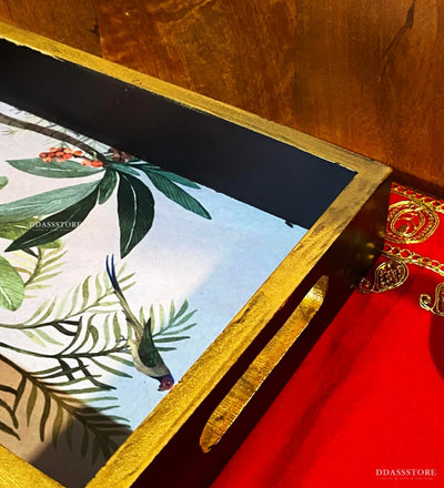 Forest Wooden Pooja Tray & Thali for Home Temple - D'DASS Store