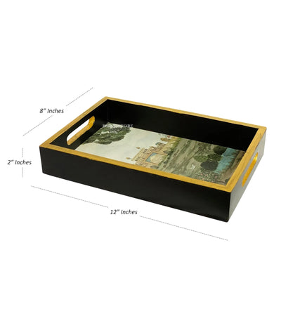 Fort Wooden Pooja Tray & Thali for Home Temple - D'DASS Store