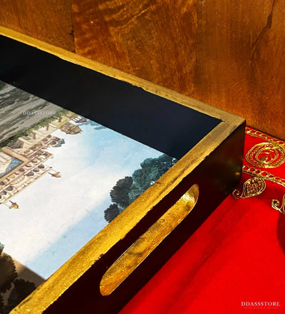 Fort Wooden Pooja Tray & Thali for Home Temple - D'DASS Store