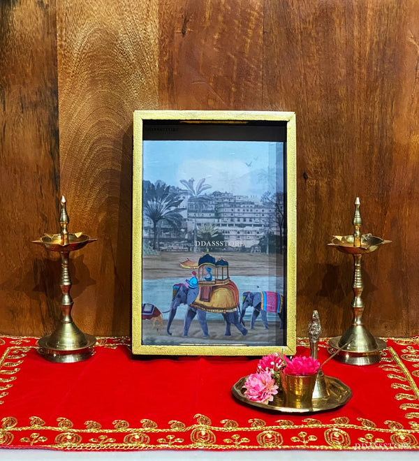 Royal Wooden Pooja Tray & Thali for Home Temple - D'DASS Store