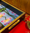 Pink Lotus Wooden Pooja Tray & Thali for Home Temple