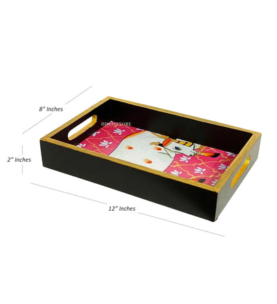 Kamdhenu Wooden Pooja Tray & Thali for Home Temple - D'DASS Store