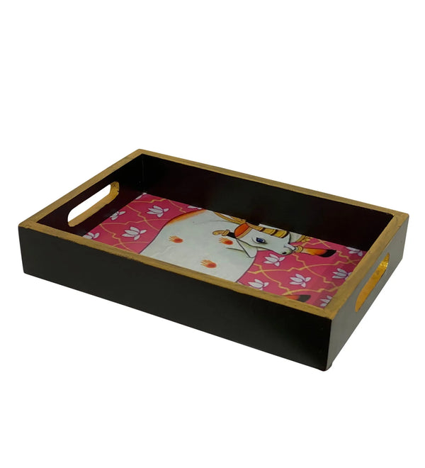Kamdhenu Wooden Pooja Tray & Thali for Home Temple - D'DASS Store
