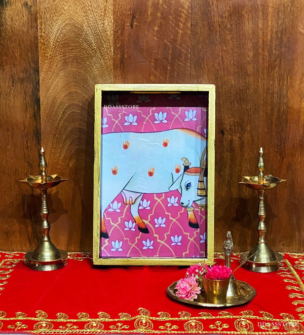 Kamdhenu Wooden Pooja Tray & Thali for Home Temple - D'DASS Store