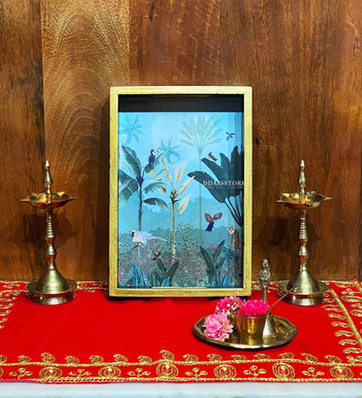 Chitara Wooden Pooja Tray & Thali for Home Temple - D'DASS Store