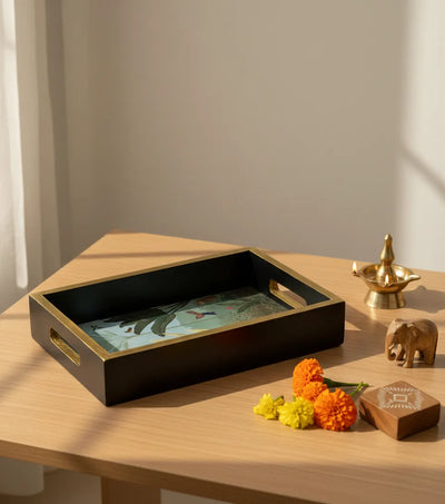 Chitara Wooden Pooja Tray & Thali for Home Temple - D'DASS Store