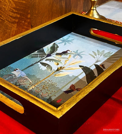 Chitara Wooden Pooja Tray & Thali for Home Temple - D'DASS Store