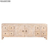 Distressed Rustic Solid wood HandCarved TV cabinet with Storage for Living Room