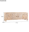 Distressed Rustic Solid wood HandCarved TV cabinet with Storage - D'DASS Store