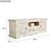 Distressed Rustic Solid wood HandCarved TV cabinet with Storage for Living Room - D'DASS Store