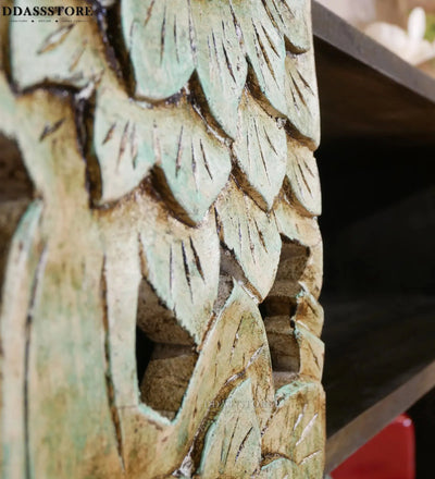 Distressed Rustic Solid wood HandCarved TV cabinet with Storage for Living Room - D'DASS Store